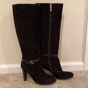 Ivanka Trump suede black boots
